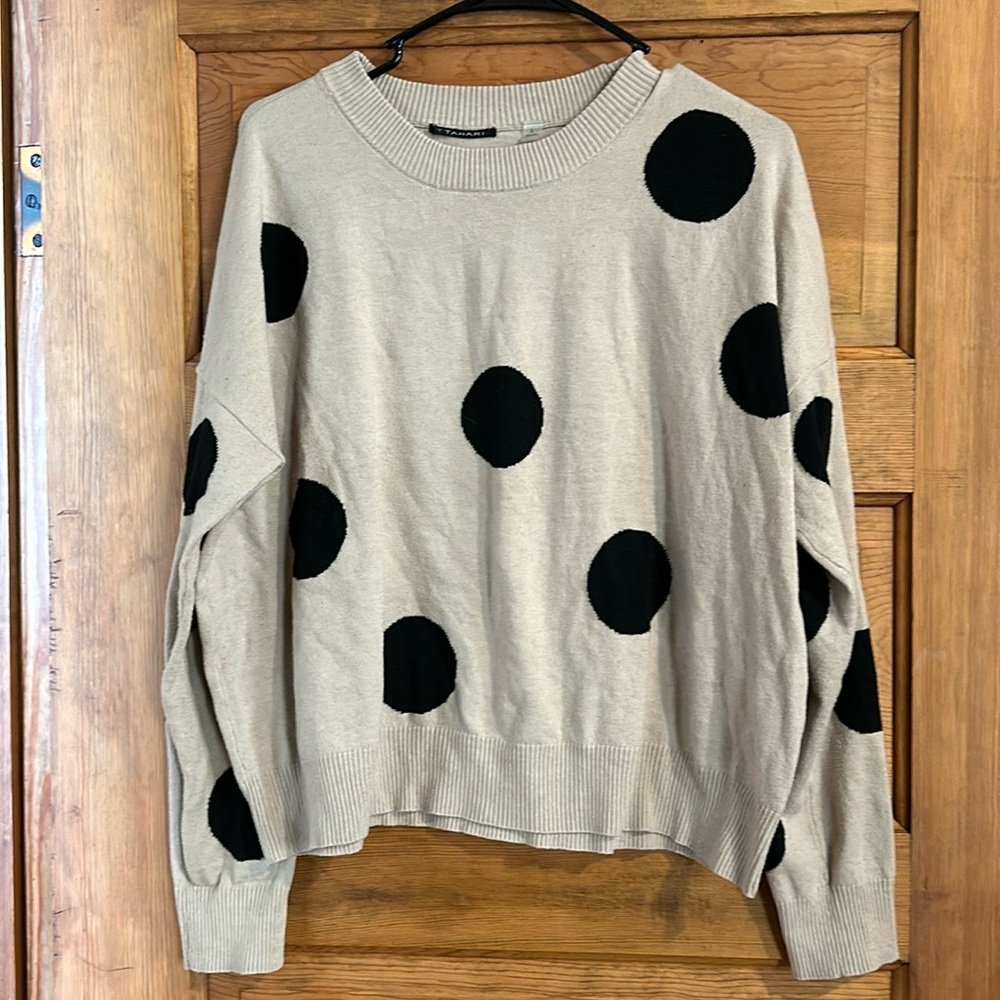 Tahari polka Dot Sweater